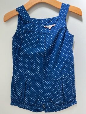 Bonpoint Navy Blue Polka Dot Jumpsuit